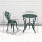 3 Pieces Patio Bistro Table and Chairs Antique Green