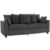 3-Seater Corduroy Sofa with Curved Armrests