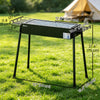 Black Portable Charcoal BBQ Grill with Seasoning Baskets