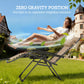 Zero Gravity Chair Set of 2, Folding Reclining Outdoor Lounge Chair with Cup Holder, Headrest, Light Brown