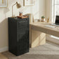 3 Drawer File Cabinet with Lock, Vertical Filing Cabinet with Adjustable Hanging Bars for A4 and Letter Size, Black