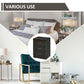 Bedside Table, Modern Night Stand with 3 Drawers and Metal Rail for Bedroom, Dark Brown