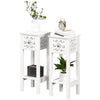 Nightstand Set of 2 with Drawer and Shelf