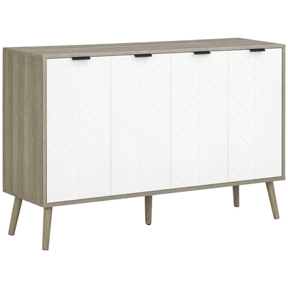 Sideboard Buffet with 4 Doors - Grayish Brown