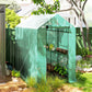 Walk-in Greenhouse Outdoor Portable Plant Flower Growth Warm House with Roll-up Door, 73" x 47" x 75", Green