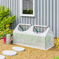 Portable Mini Tunnel Greenhouse Garden Warm House with 2 Windows Steel Frame PE Cover, 47" x 24" x 24", White