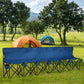 6 Seat Folding Camping Chair with Cup Holder and Carrying Case for Camping, Picnic, Sports Events, Blue