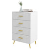 4-Drawer Chest of Drawers with Gold Handles
