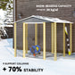 8' x 7' Outdoor Storage Shed, Easy to Assemble, Upgraded Galvanized Metal Garden Shed with Lockable Doors, Floor Frame and Gloves for Backyard, Lawn, Patio, Light Grey