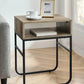 18" Curved Metal Leg Side Table - In 2 Colours
