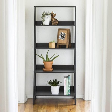 55" Modern Wood Ladder Bookcase - In 3 Colours