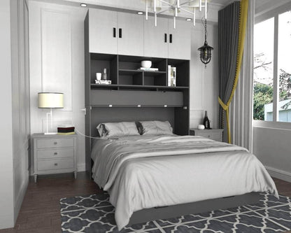 Hyde Grey Murphy Cabinet Bed with Memory Foam Mattress - Forward Furniture