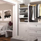 Versatile 61” Closet Organizer with Drawers and Door - White