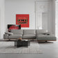 Carlisle Italian Leather Sectional Sofa with Right Facing Chaise