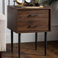 Mid Century Modern Two Drawer Side Table - In 4 Colours