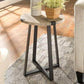 Rustic Metal Wrap 18 inch Round Side Table - In 6 Colours
