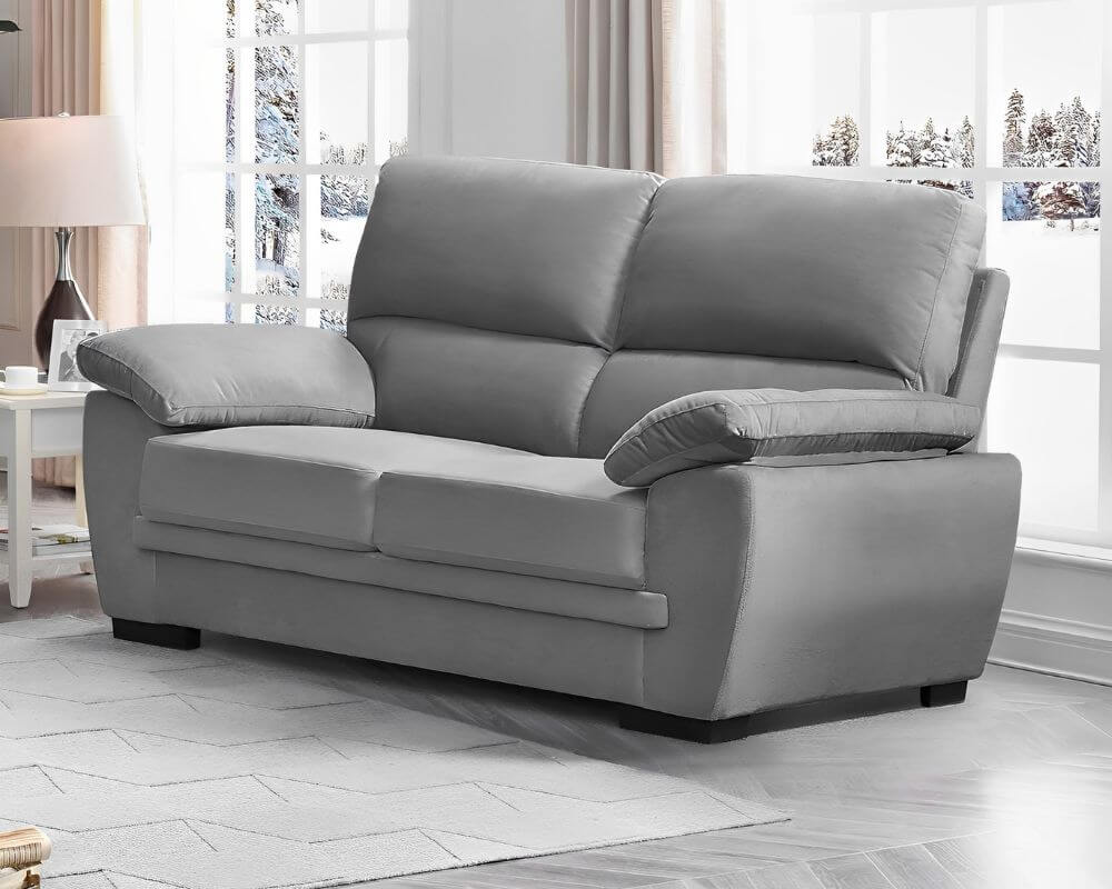 Monterey Pillow Top Arm Loveseat in Cotton Fabric - In 2 Colours