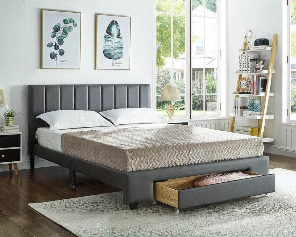 storage platform bed queen