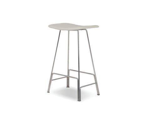Canaria Top Grain Leather Bar Stool with Black Steel - In 2 Colours