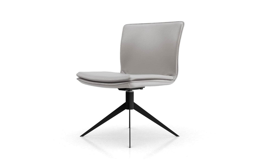 Duane Desk Chair in Pearl Grey Leather