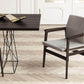 Stanton Dining Arm Chair in Castle Grey Eco Pelle Leather