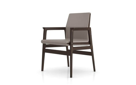 Stanton Dining Arm Chair in Castle Grey Eco Pelle Leather