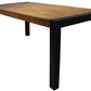 Straight Edge 70"W Dining Table with Black Legs - In 3 Wood Types