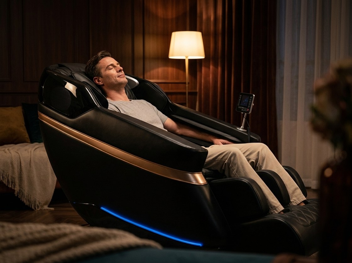 The Bliss Pro waiting in a warm living room at the end of the day