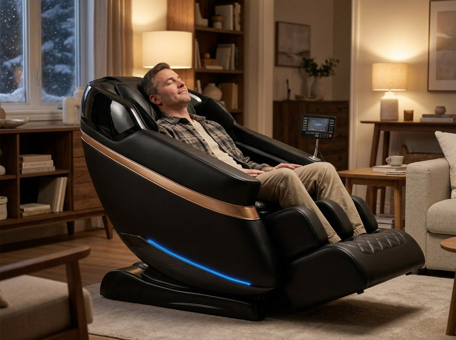 A Canadian relaxing in the Bliss Pro at home
