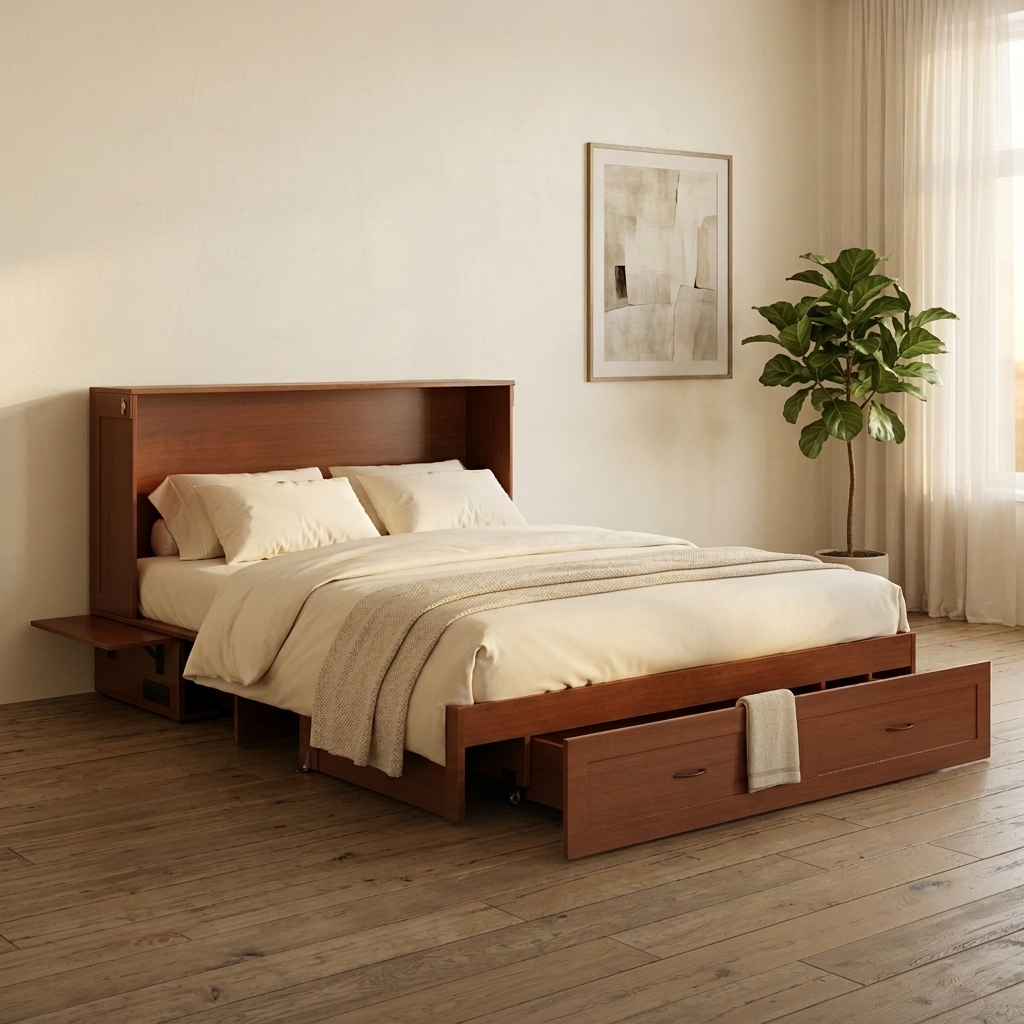 Olivia Murphy Cabinet Bed With Mattress